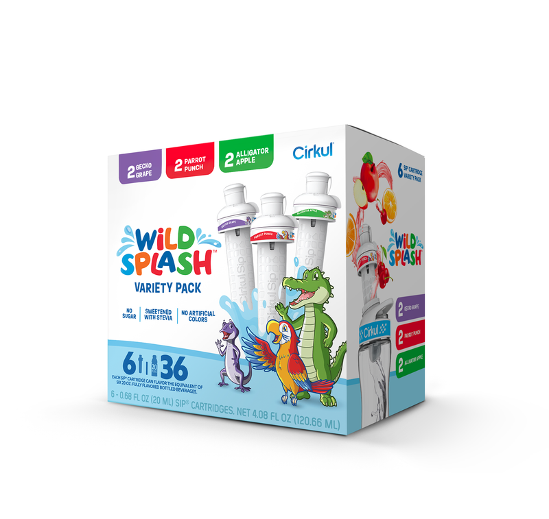 Refreshing Electrolyte Wild Splash 6-Pack Variety Pack 2TB7 - Electrolyte Hydration Enhanced Taste Cartridges Detail