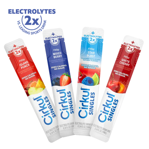 Natural Fruit Flavored 16-Pack  Singles FitSip Bundle J8XB - Electrolyte Hydration Enhanced Taste Cartridges - Default Title