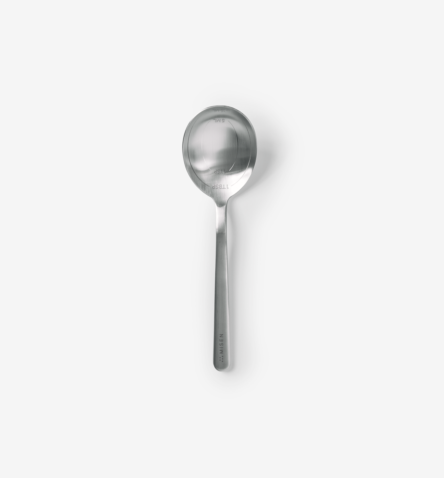 Misen stainless steel measuring spoon with engraved 1 TBSP, 1 TSP, and 5 mL markings