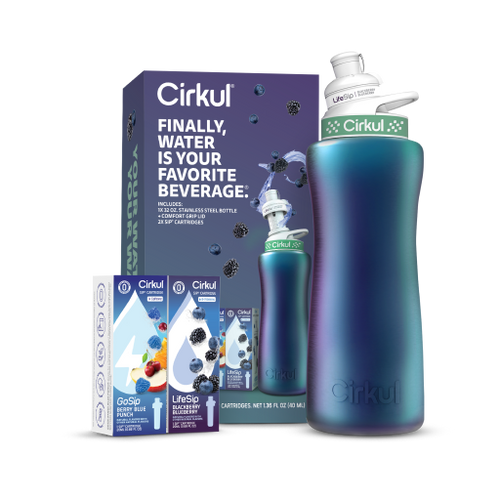 Fun Food Fidget 32oz. Chameleon Stainless Steel Bottle Starter Kit 95KR - Deliciously Soft Cupcake Sensory Glob Detail