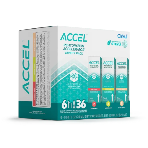 Sugar-Free Accel 6-Pack Variety Pack IZ9I - Zero-Calorie Multi-Flavor Sip Pods for Water Bottle Detail