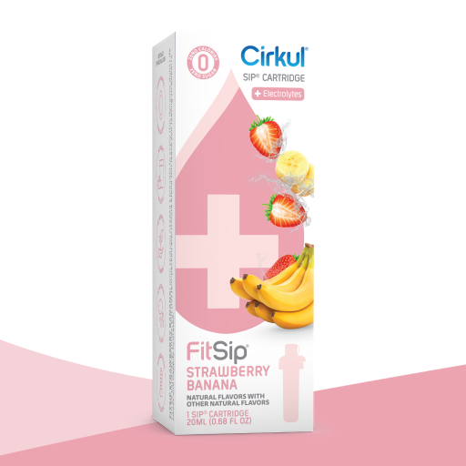 Refreshing Electrolyte FitSip Strawberry Banana 0KFS - Sugar-Free Fruit Flavor Cartridge Refill - Default Title