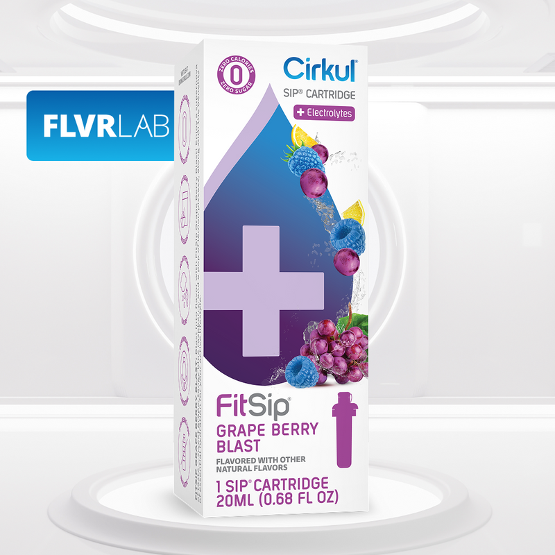 Natural Fruit Flavored FitSip Grape Berry Blast DPFR - Zero-Calorie Multi-Flavor Sip Pods for Water Bottle Detail