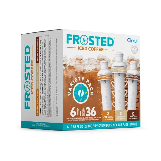 Zero-Calorie Frosted Iced Coffee 6-Pack Variety Pack RAJT - Vitamin-Infused Natural Refreshing Flavor Core Detail