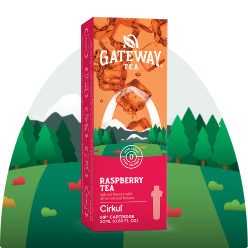 Natural Fruit Flavored Gateway Raspberry Tea TVCT - Zero-Calorie Multi-Flavor Sip Pods for Water Bottle - Default Title