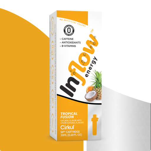 Natural Fruit Flavored Inflow Energy Tropical Fusion ZH2I - Sugar-Free Fruit Flavor Cartridge Refill - Default Title