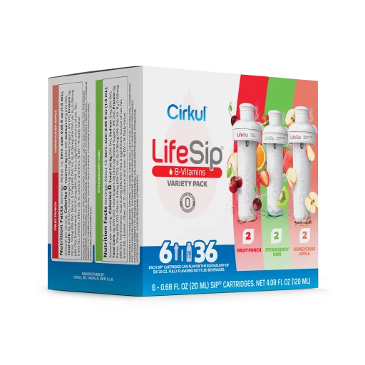 Zero-Calorie LifeSip 6-Pack Variety Pack PN3A - Vitamin-Infused Natural Refreshing Flavor Core Detail